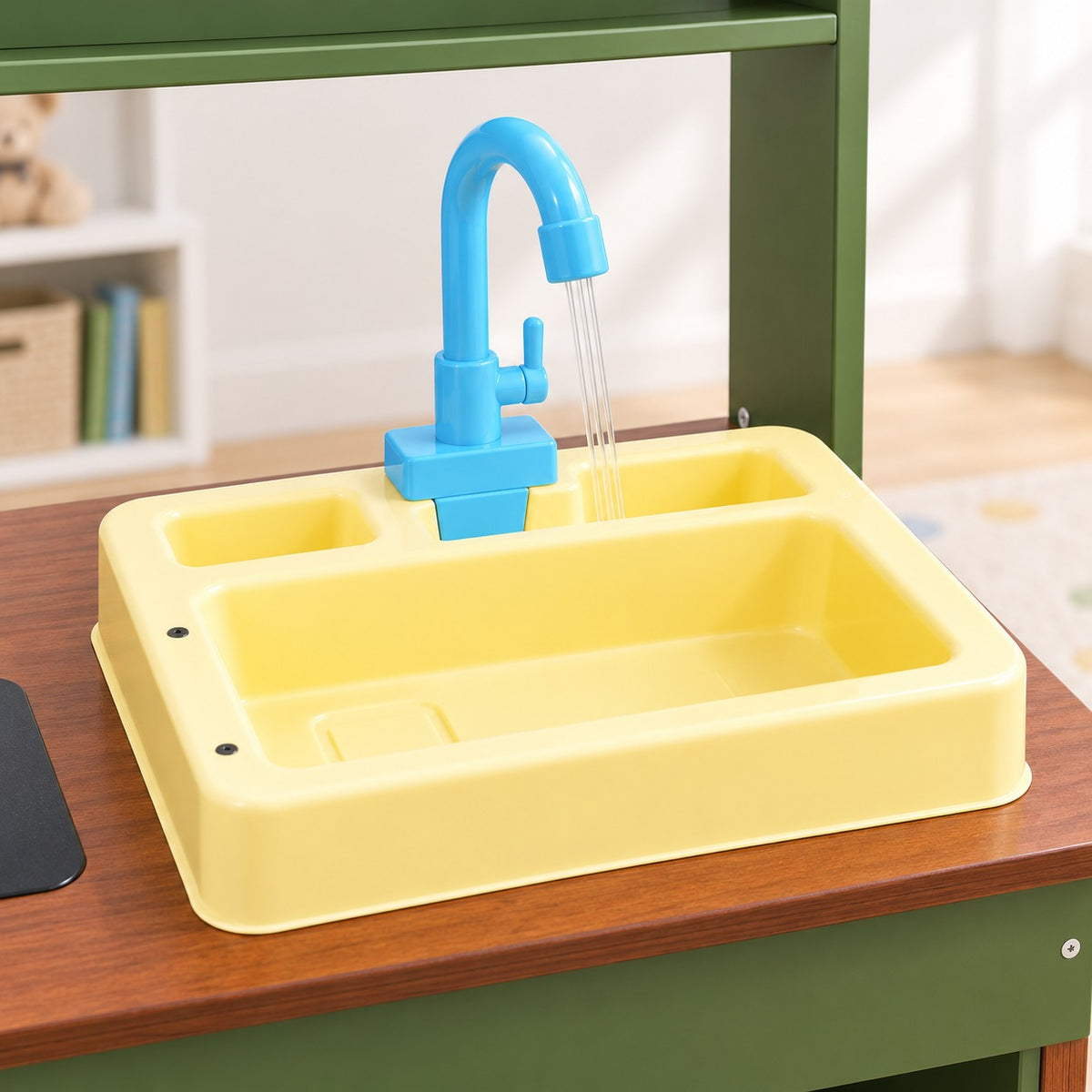 Kids Kitchen Set With Wooden Utensils