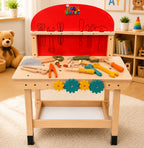 Kids Wooden Tools Set with Work Bench