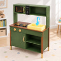 Kids Kitchen Set With Wooden Utensils