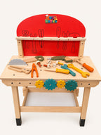 Kids Wooden Tools Set with Work Bench