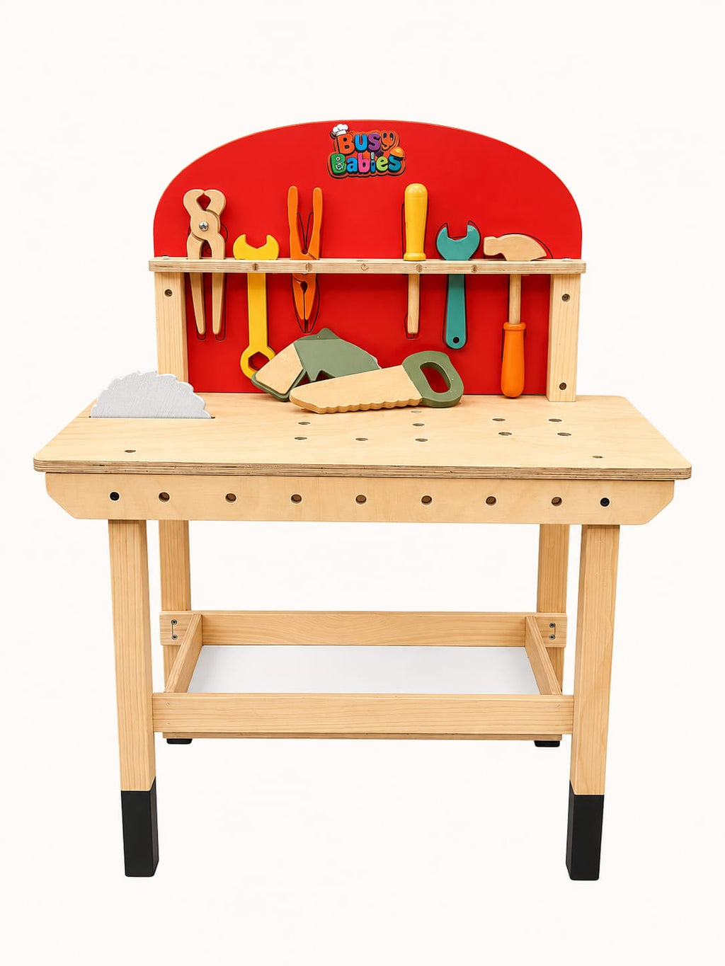 Kids Wooden Tools Set with Work Bennch